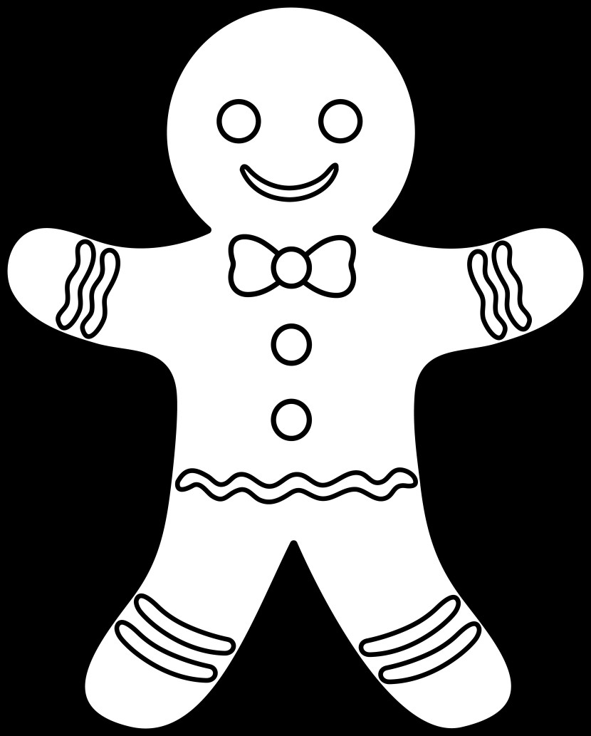 Candy House Coloring Pages For Boys
 Gingerbread Man Clipart Clipartion