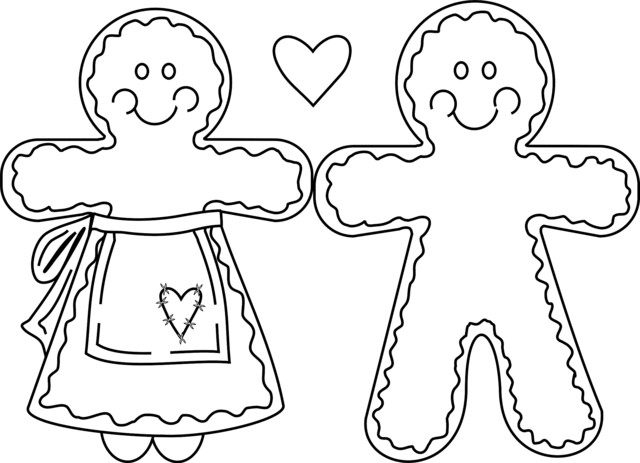 Candy House Coloring Pages For Boys
 A cute little decorated gingerbread house with a