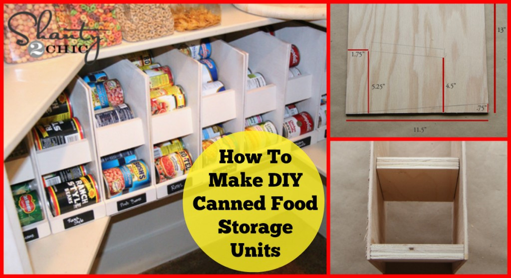 Canned Food Organizer DIY
 DIY Canned Food Storage