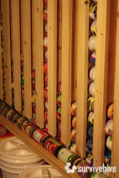Canned Food Organizer DIY
 DIY Wall Hanging Canned Food Storage Tutorial