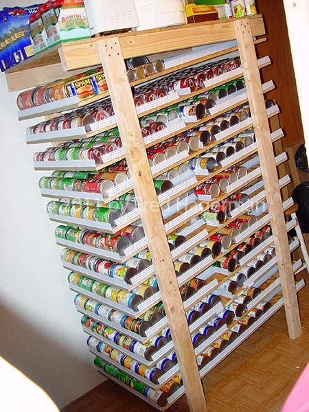 Canned Food Organizer DIY
 216 best images about Food Storage Can Rotators on Pinterest