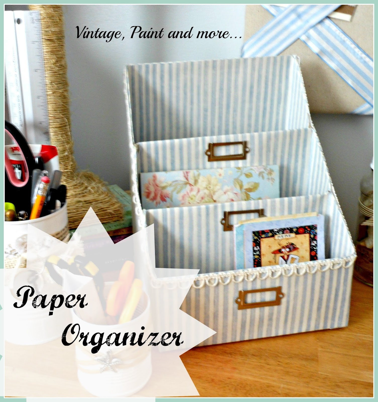 Cardboard Organizer DIY
 DIY Paper Organizer