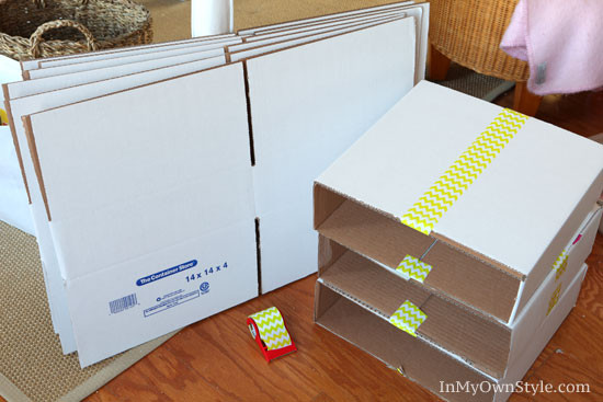 Cardboard Organizer DIY
 DIY Scrapbook Paper Organizer