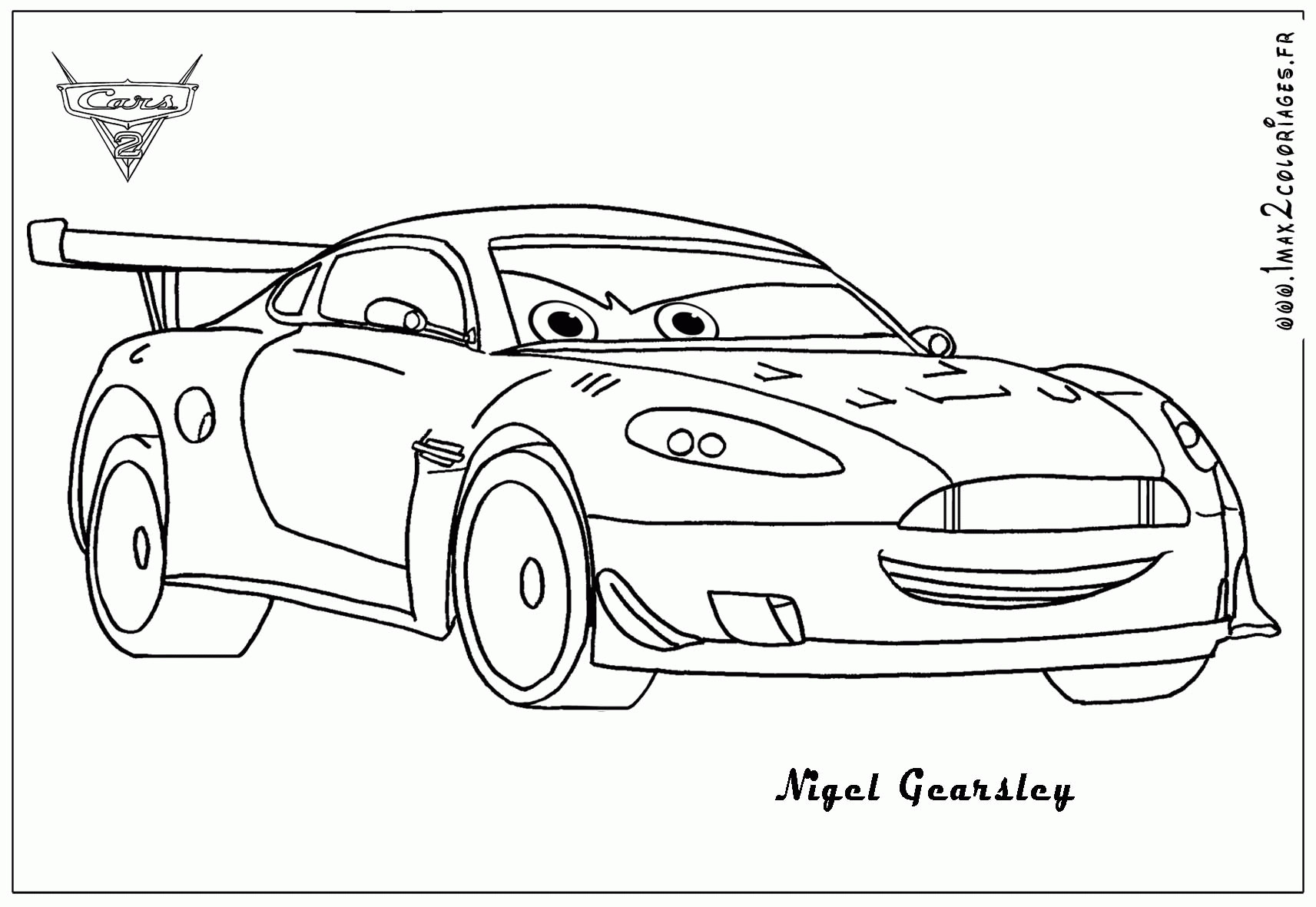 Cars 2 Coloring Pages
 Nigel Gearsley Coloring Page Coloring Home