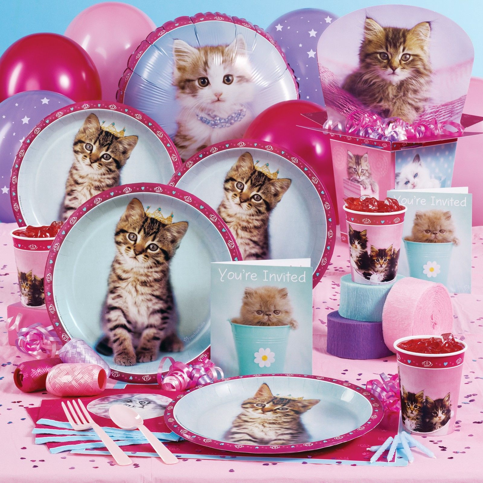 Cat Birthday Decorations
 Princess kitty party supplies from Birthday Express