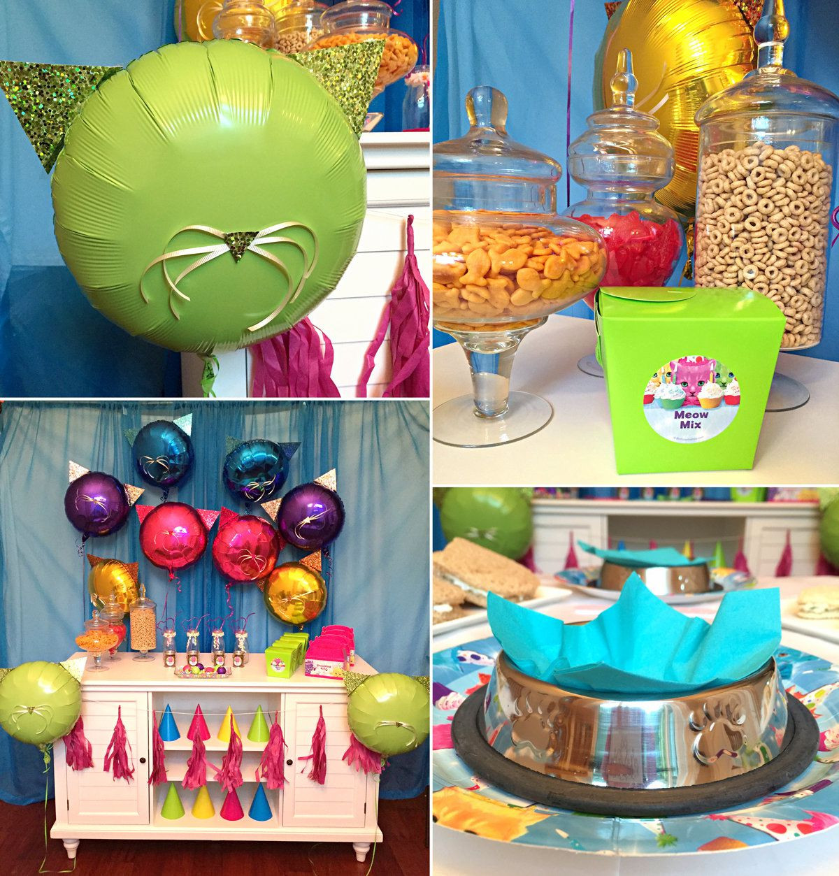 Cat Birthday Decorations
 Kitty Cat Party Ideas