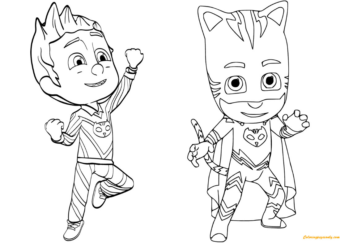 Cat Boy Coloring Pages
 Pajama Hero Connor Is Catboy From Pj Masks Coloring Page