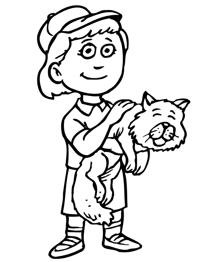 Cat Boy Coloring Pages
 Cat Coloring Page