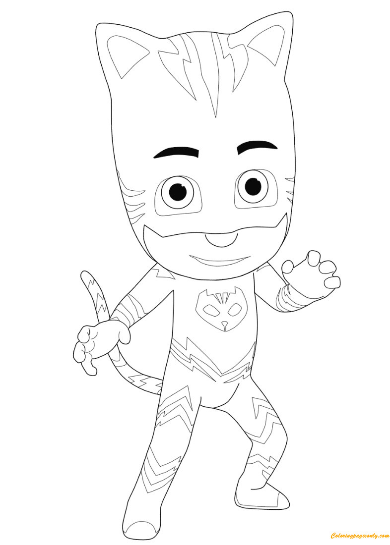 Cat Boy Coloring Pages
 The Amazing Catboy From PJ Masks Coloring Page Free