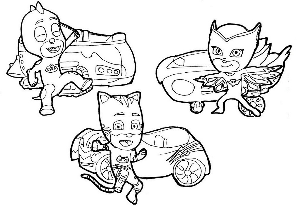 Cat Boy Coloring Pages
 Catboy Owlette And Gekko Coloring Pages Pj Masks Printable