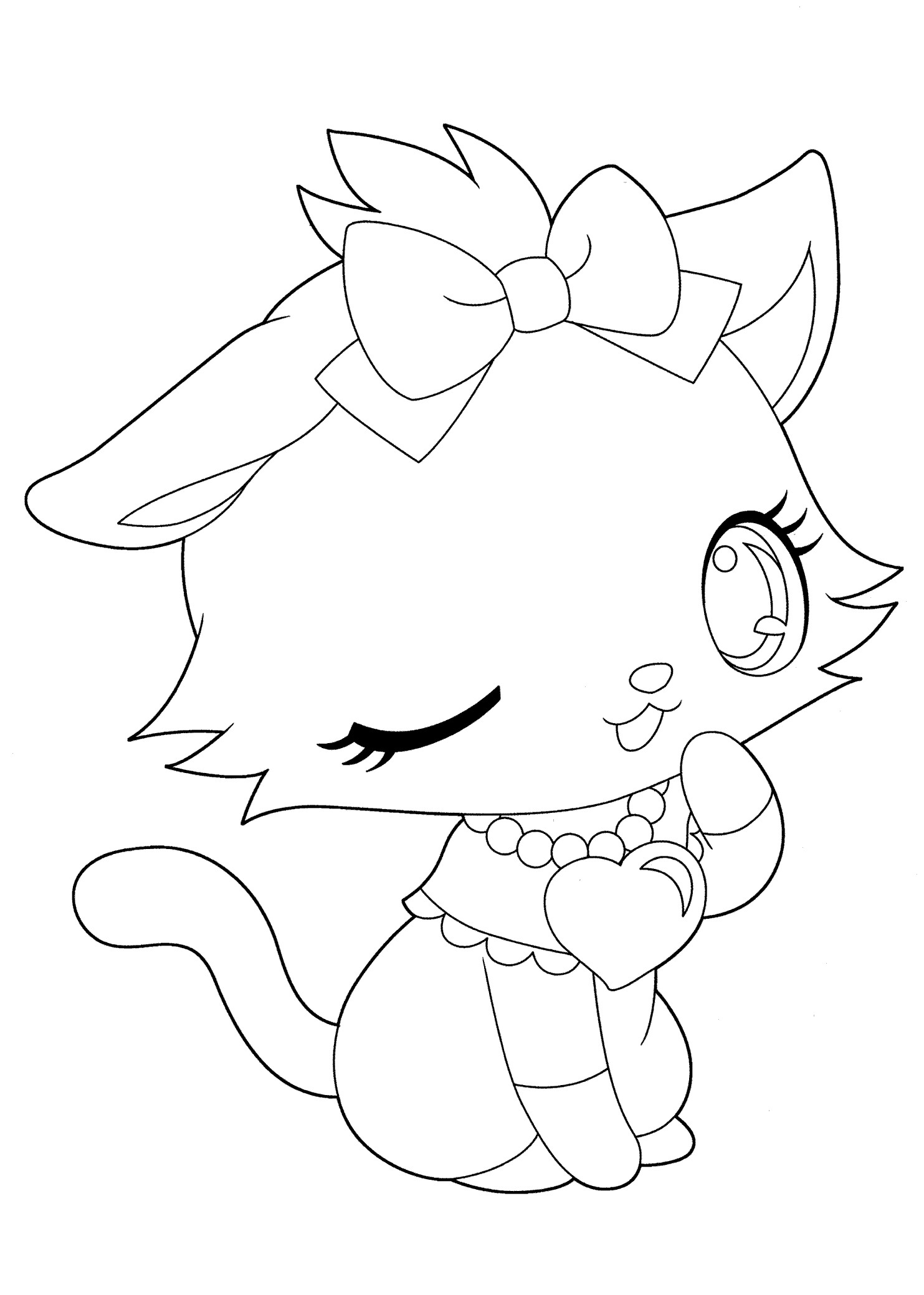 Cat Coloring Pages For Girls
 Anime Cat Girl Coloring Pages Coloring Home