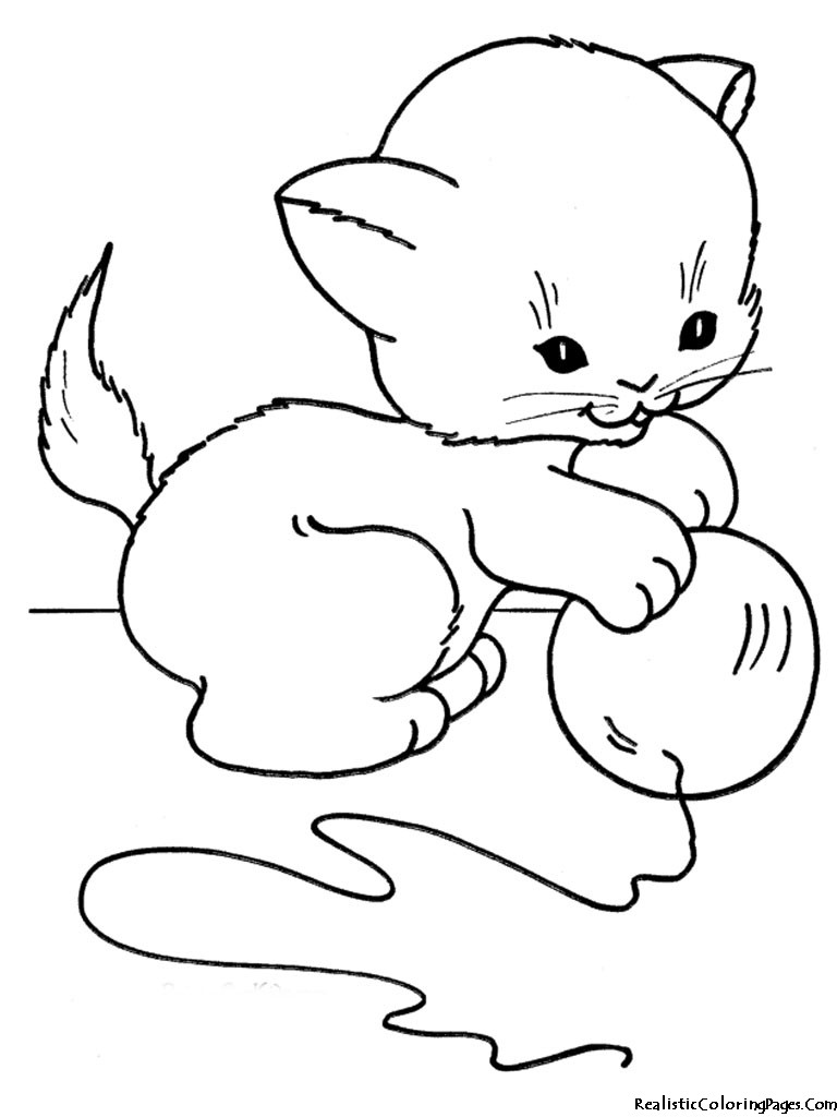 Cat Coloring Pages For Girls
 Realistic Coloring Pages Cats