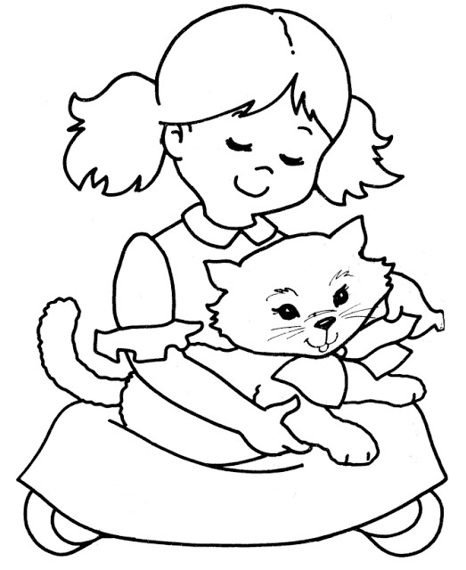 Cat Coloring Pages For Girls
 Printable Coloring Pages October 2012