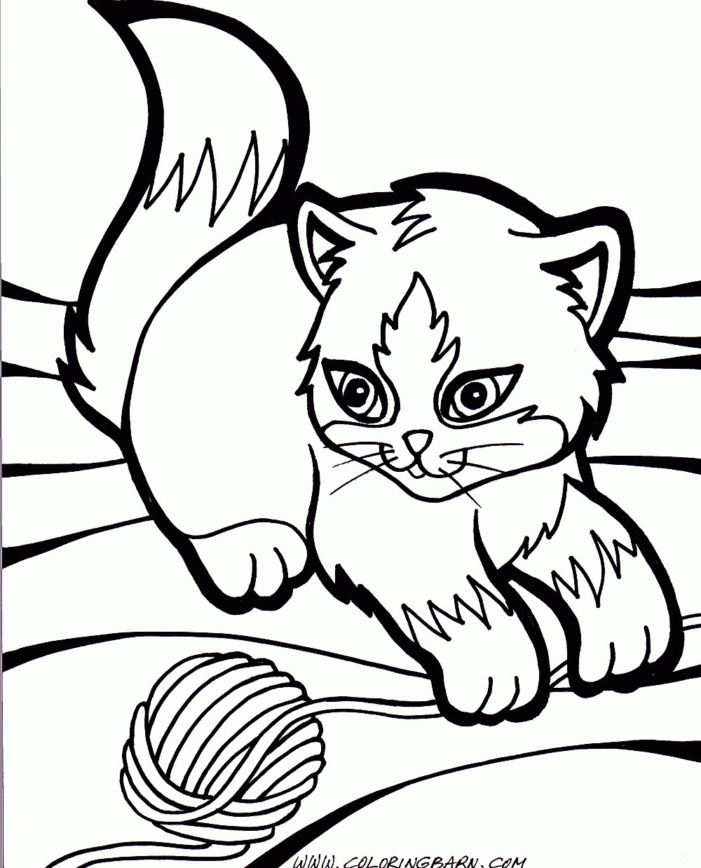 Cat Coloring Pages For Girls
 kitten coloring pages Free