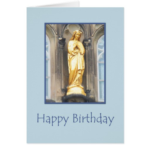 Catholic Birthday Card
 St Mary Catholic Church Happy Birthday Card