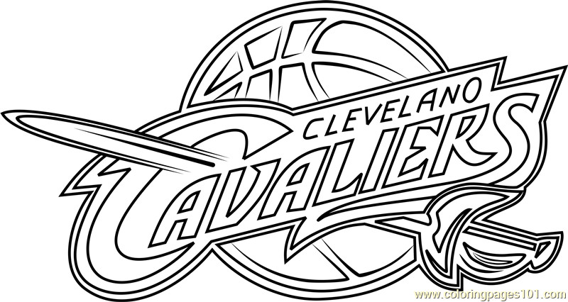 Cavs Coloring Pages
 Cleveland Cavaliers Sketch Coloring Page