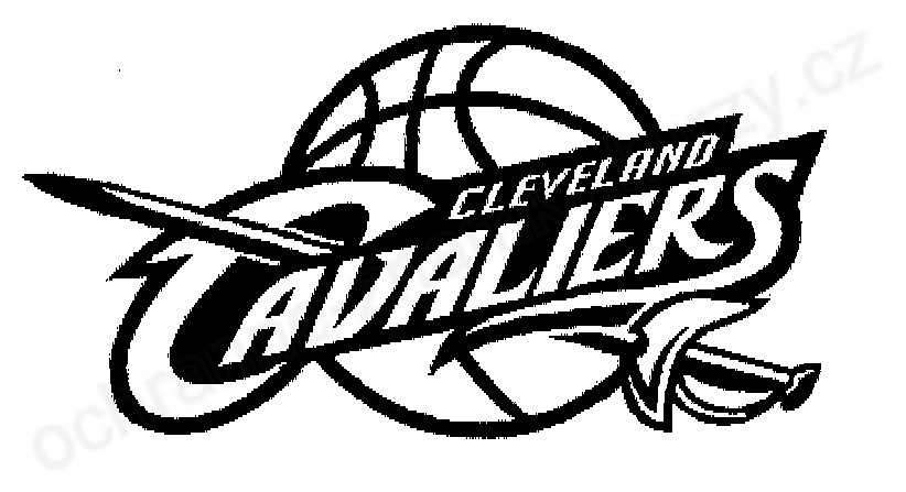 Cavs Coloring Pages
 Cleveland Cavaliers Logo Black Sketch Coloring Page
