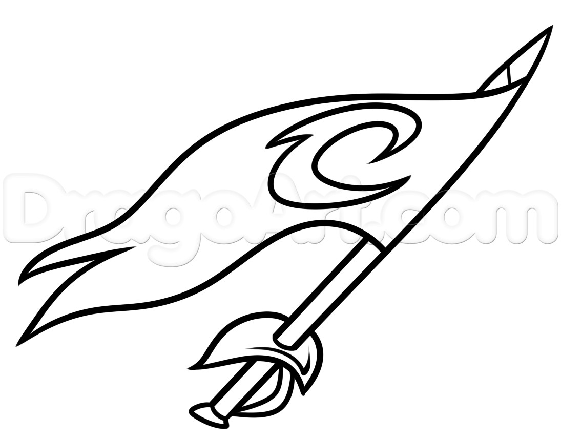 Cavs Coloring Pages
 Drawing the Cleveland Cavaliers Logo Step by Step Sports