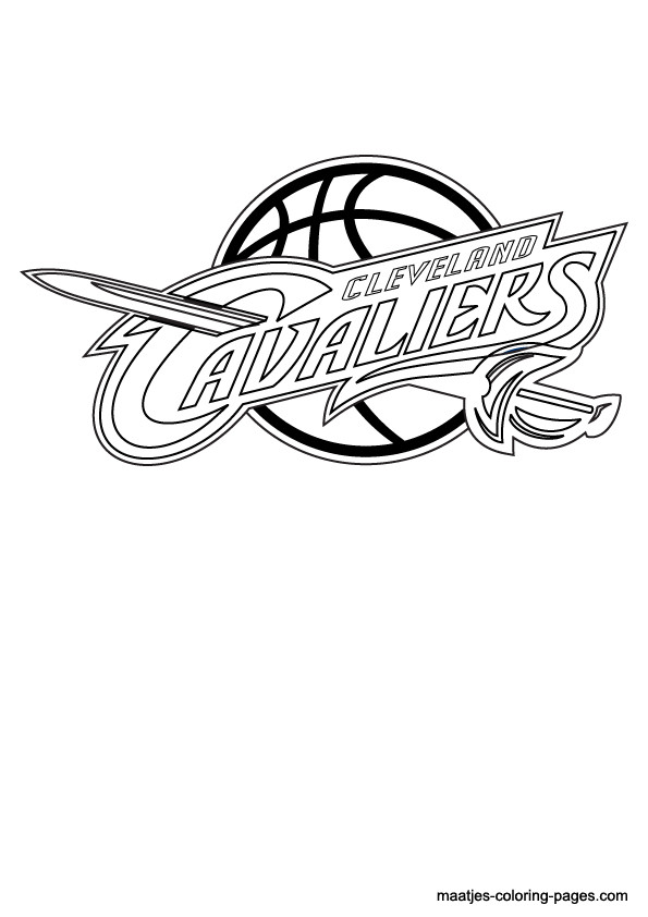 Cavs Coloring Pages
 NBA Cleveland Cavaliers logo coloring pages