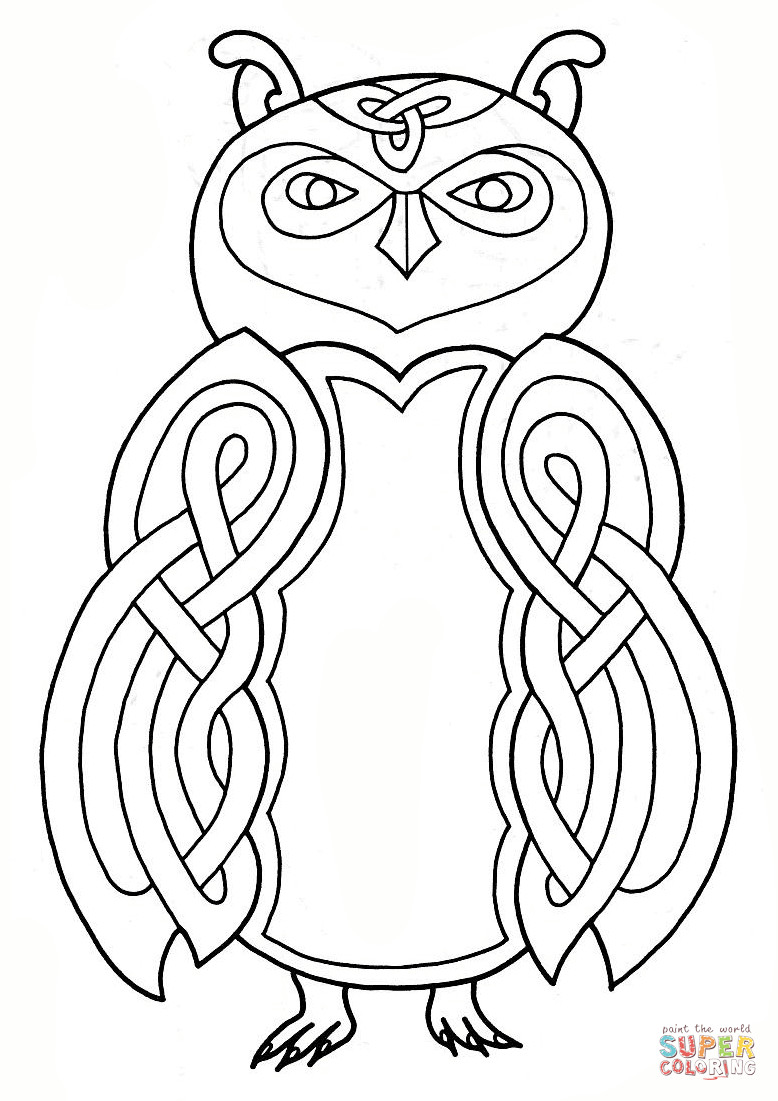 Celtic Coloring Book
 Celtic Owl Design coloring page