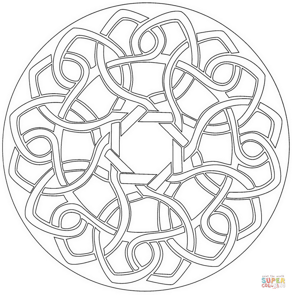 Celtic Coloring Book
 Celtic Knot Mandala coloring page