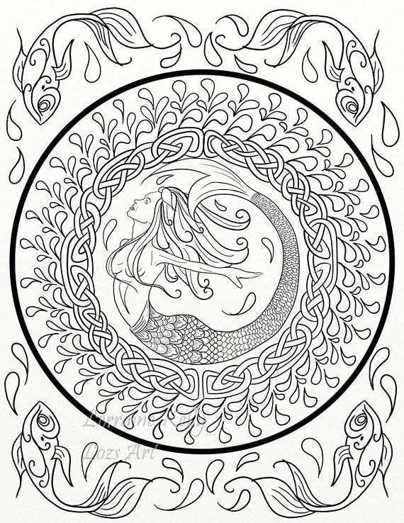 Celtic Coloring Pages For Adults
 10 x Celtic Knot Adult Coloring Pages Instant PDF Download DIY