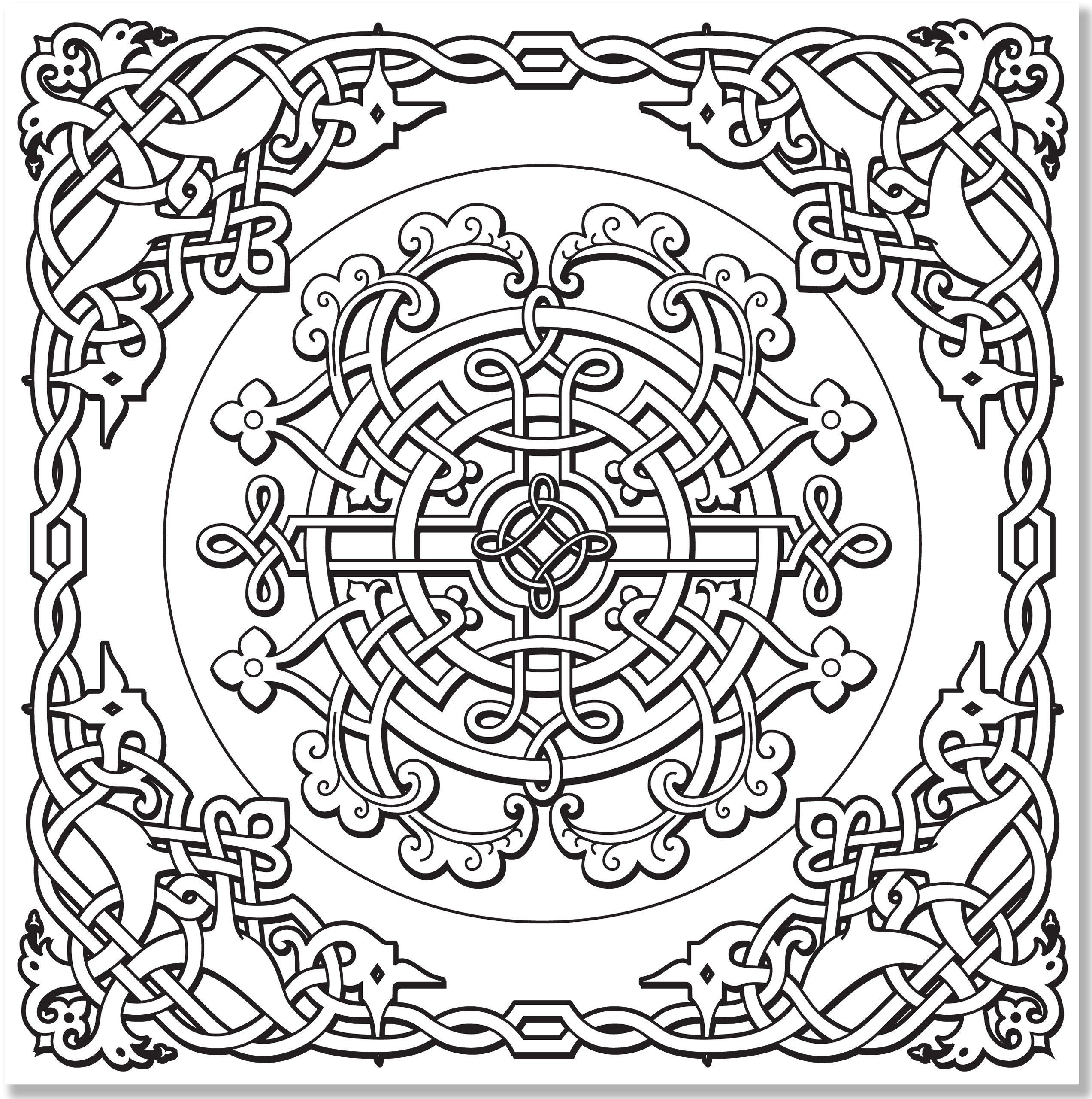 Celtic Coloring Pages For Adults
 Celtic Cross Coloring Page Coloring Home