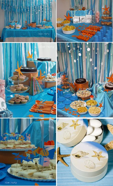 Centerpiece Ideas For Beach Theme Party
 beach themed kids birthday party
