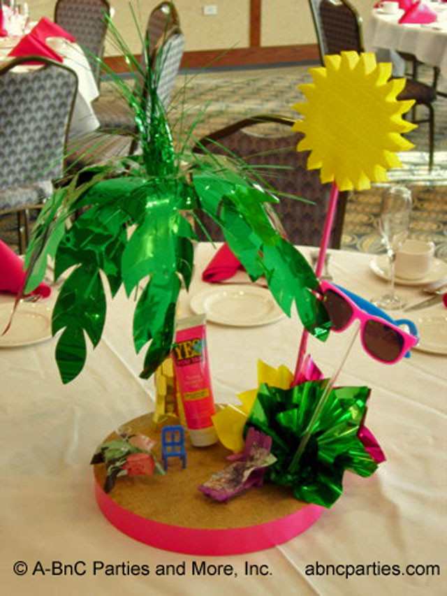 Centerpiece Ideas For Beach Theme Party
 Custom Theme Centerpiece Decorations For Parties And