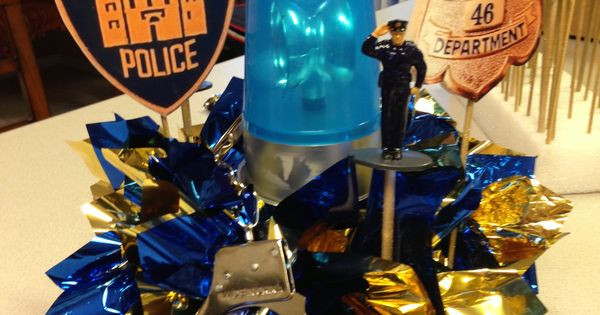Centerpiece Ideas For Police Retirement Party
 Police Party DIY centerpiece for police officer retirement