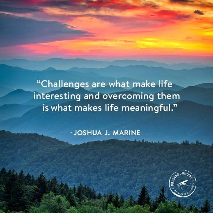 Challenges In Life Quote
 Challenges are what make life interesting and over ing