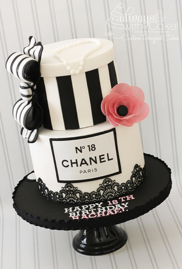 Chanel Birthday Cake
 Chanel Inspired 18th Birthday Cake cake by
