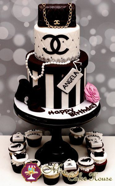 Chanel Birthday Cake
 Chanel Birthday Cake but instead of the name angela i ll