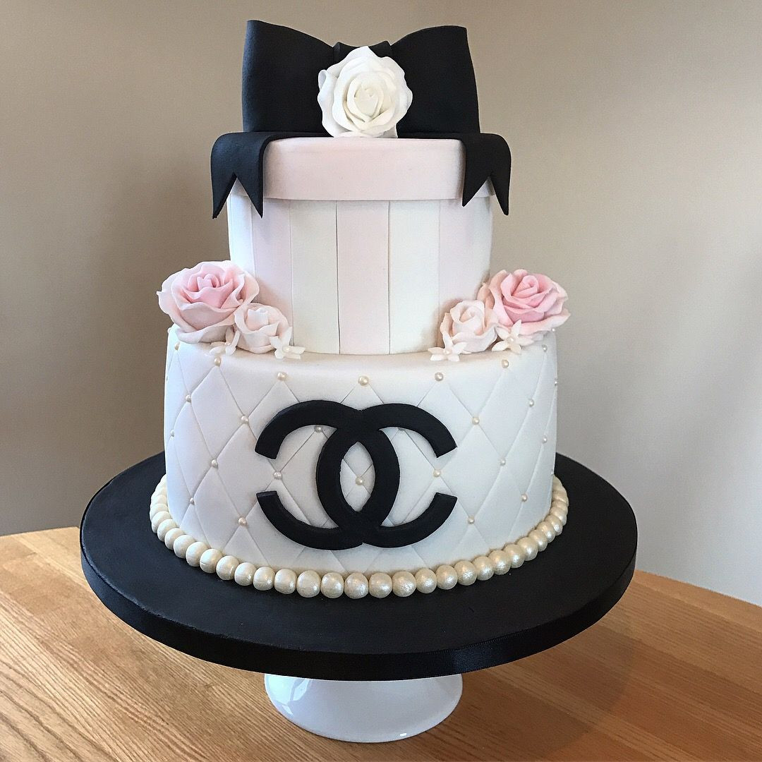 Chanel Birthday Cake
 Chanel quilted birthday cake with fondant roses and t