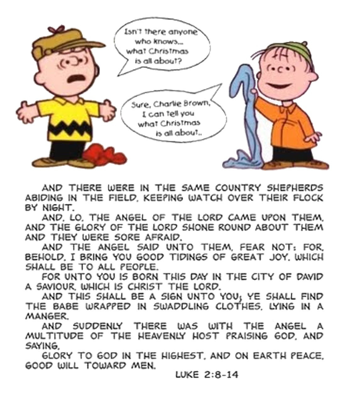 Charlie Brown Christmas Linus Quote
 12 13 15 JOY Sermons 2015