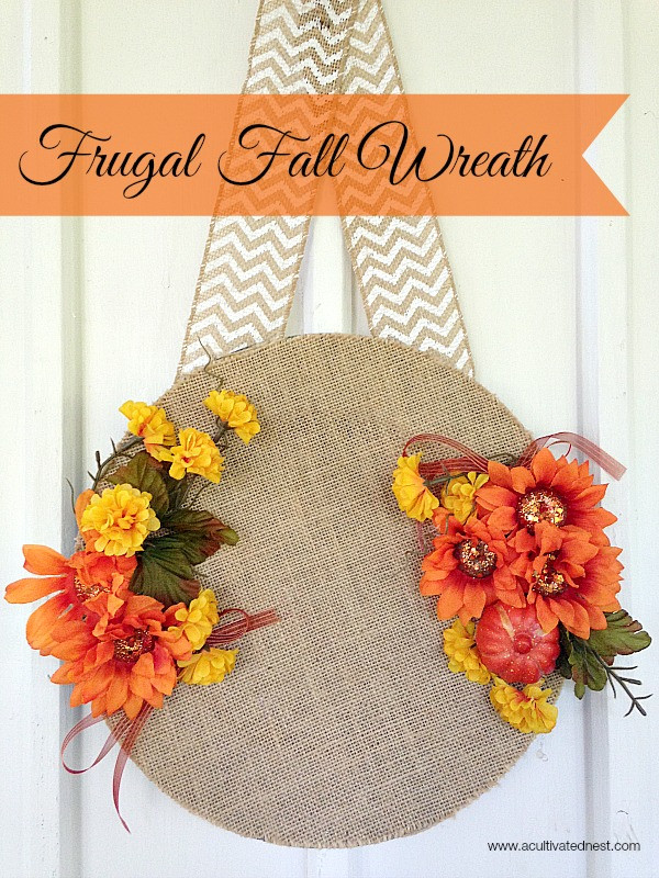 Cheap Crafts For Adults
 Easy Frugal Fall Wreath