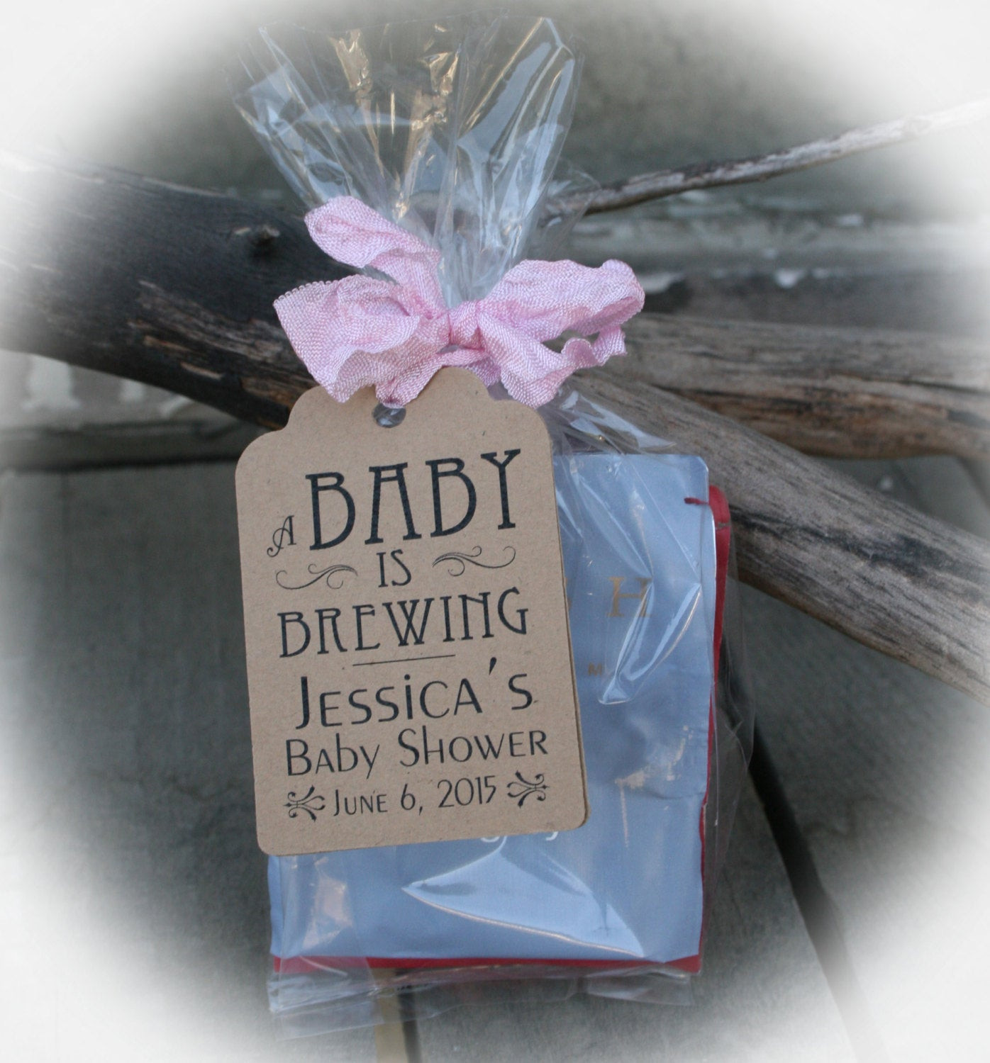 Cheap DIY Baby Shower Favors
 A BABY is Brewing Baby Shower Favors DIY Bags Favor Tags