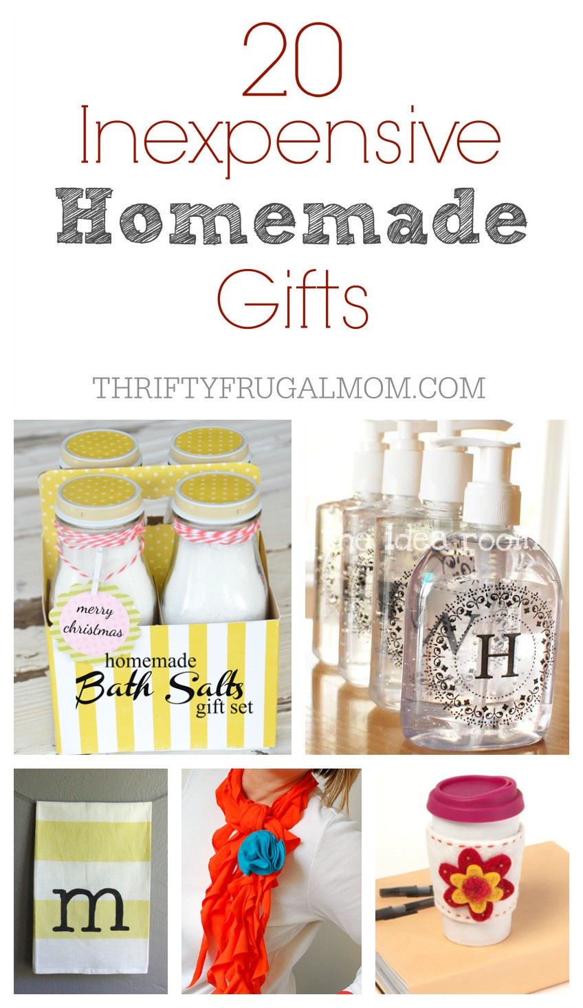 Cheap DIY Gifts
 20 Inexpensive Homemade Gift Ideas