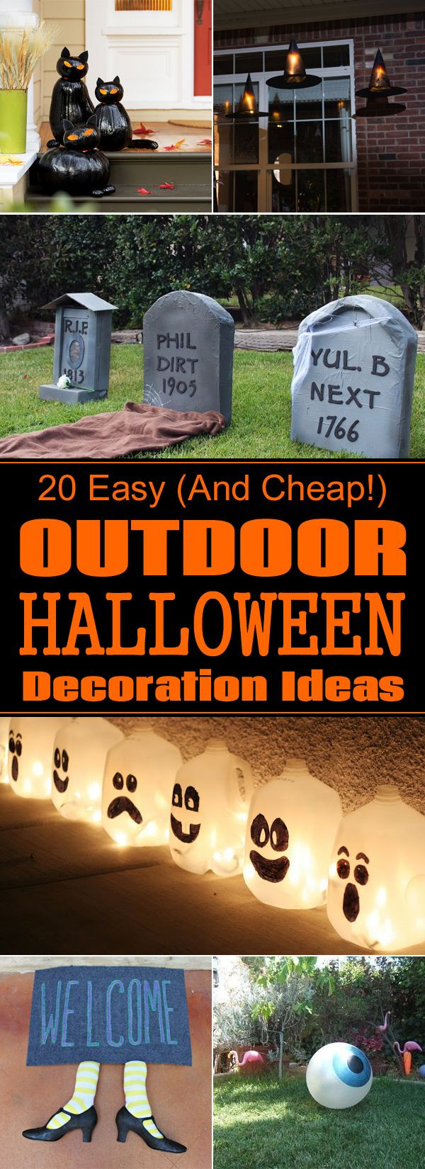Cheap DIY Outdoor Halloween Decorations
 20 Easy And Cheap DIY Outdoor Halloween Decoration