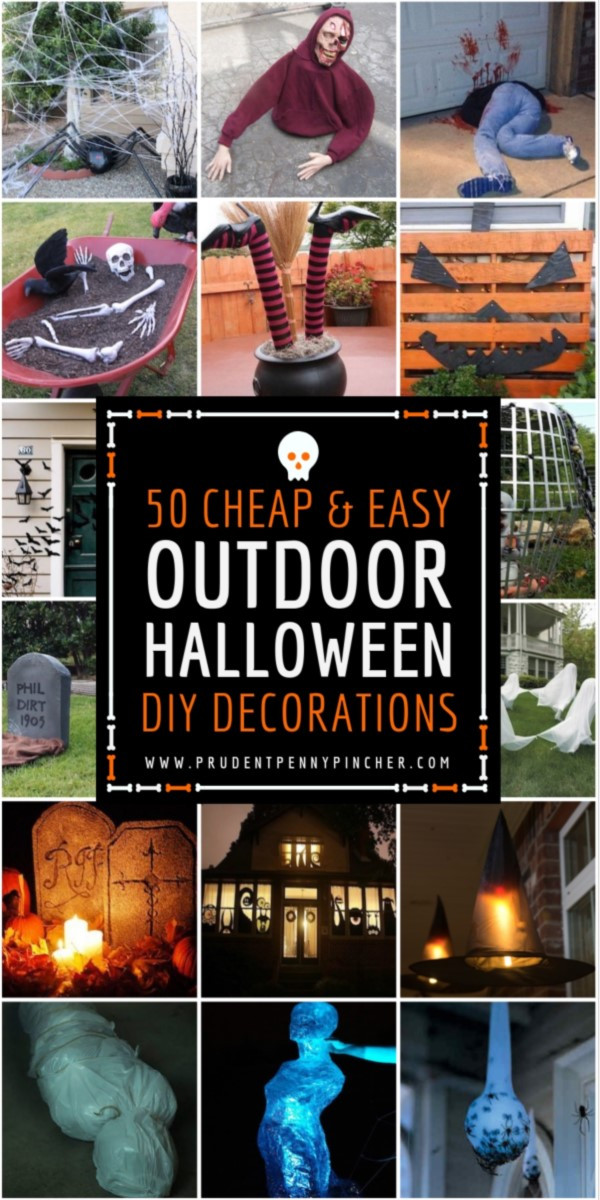 Cheap DIY Outdoor Halloween Decorations
 50 Cheap and Easy Outdoor Halloween Decor DIY Ideas