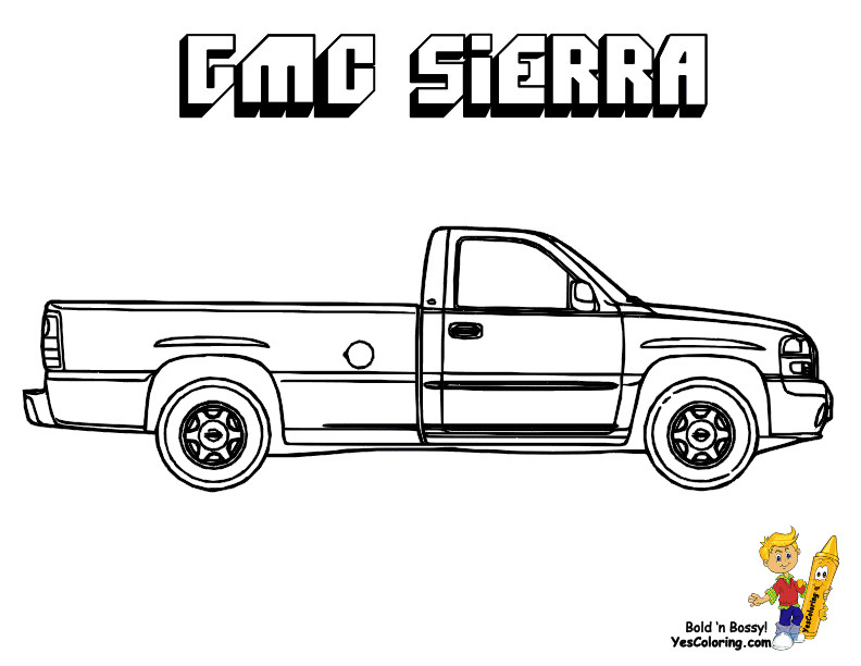 Chevy Girls And Boys Coloring Pages
 American Pickup Truck Coloring Sheet Free Trucks