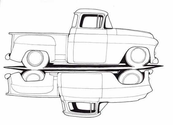 Chevy Girls And Boys Coloring Pages
 old truck drawings