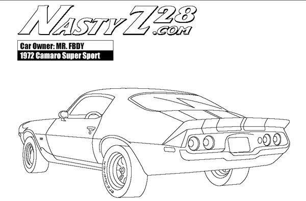 Chevy Girls And Boys Coloring Pages
 1969 chevrolet camaro