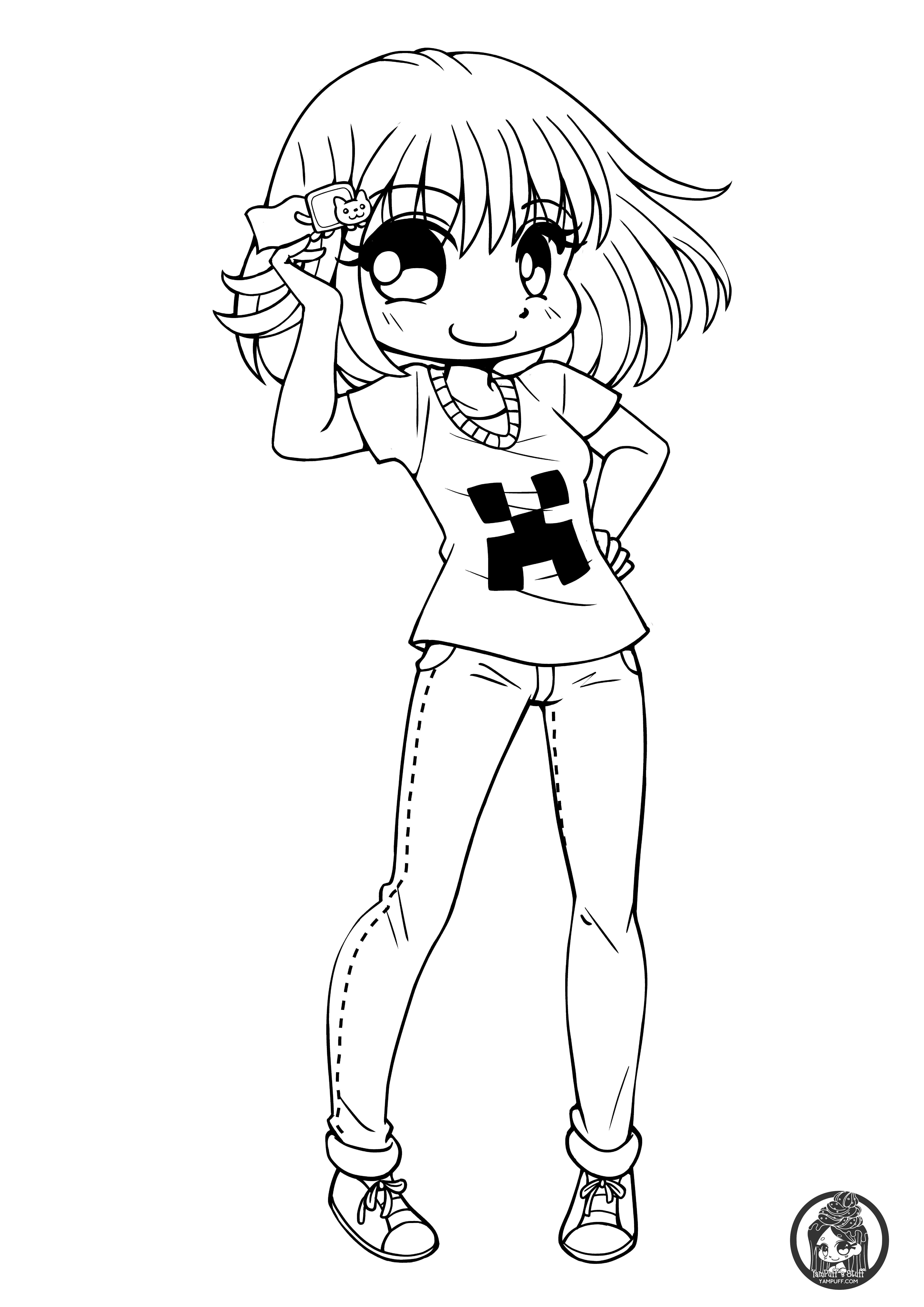 Chibi Anime Girl Coloring Pages
 Chibis Free Chibi Coloring Pages • YamPuff s Stuff