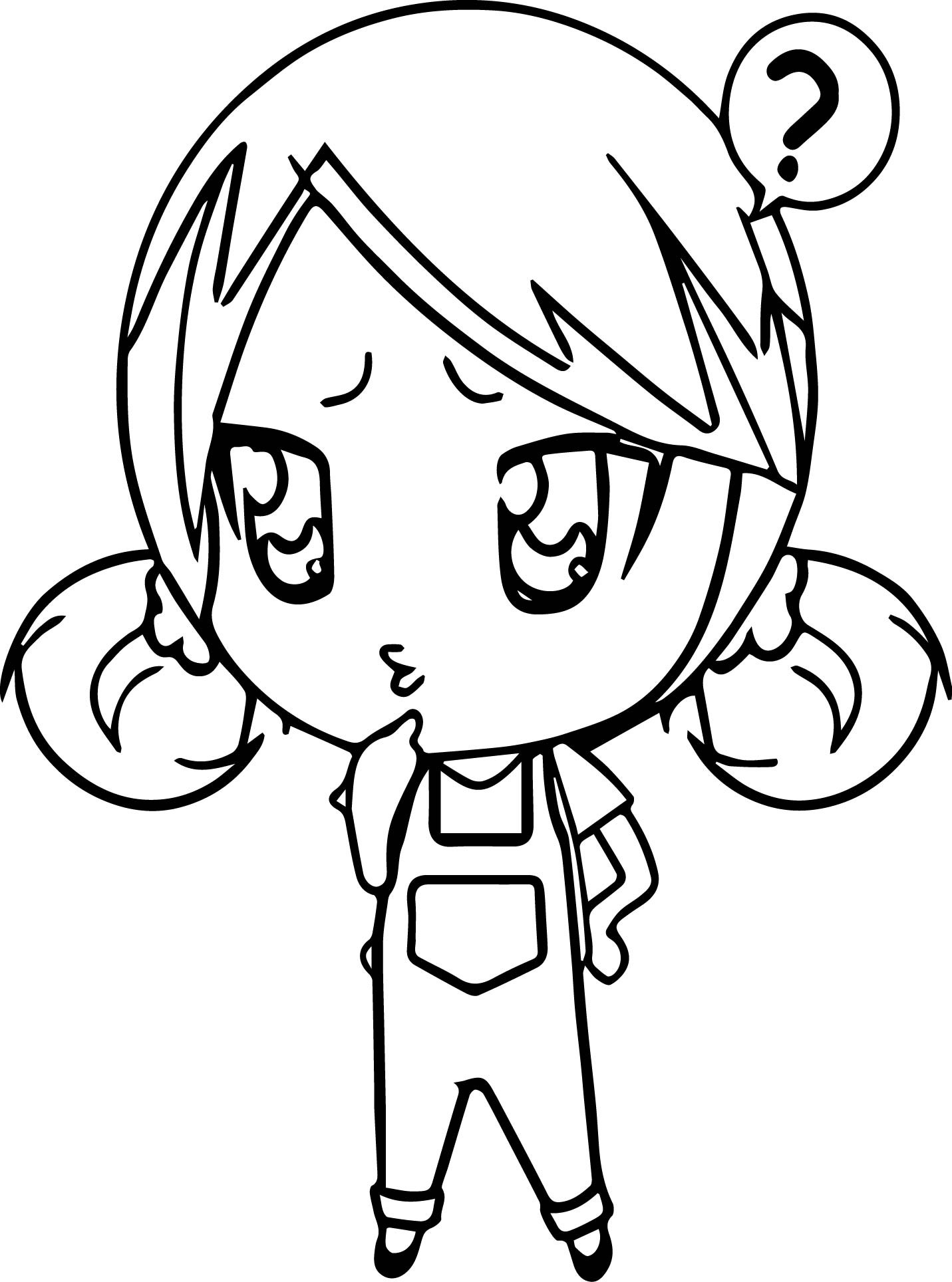Chibi Anime Girl Coloring Pages
 Anime Chibi Girl Coloring Page