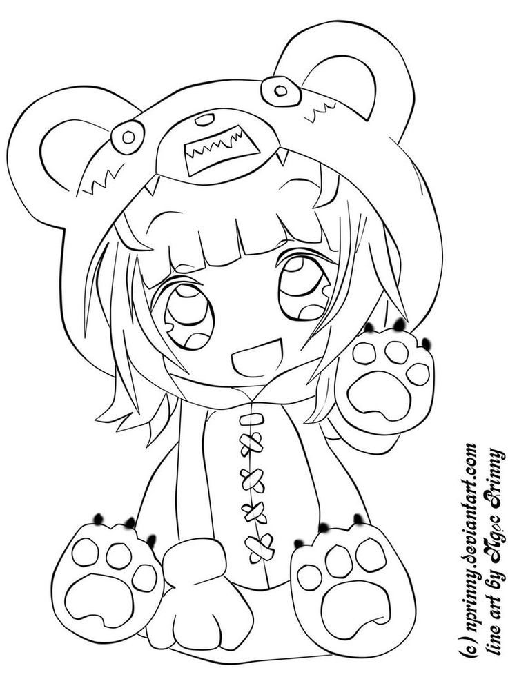 Chibi Anime Girl Coloring Pages
 Pin by An Xie on annie Pinterest
