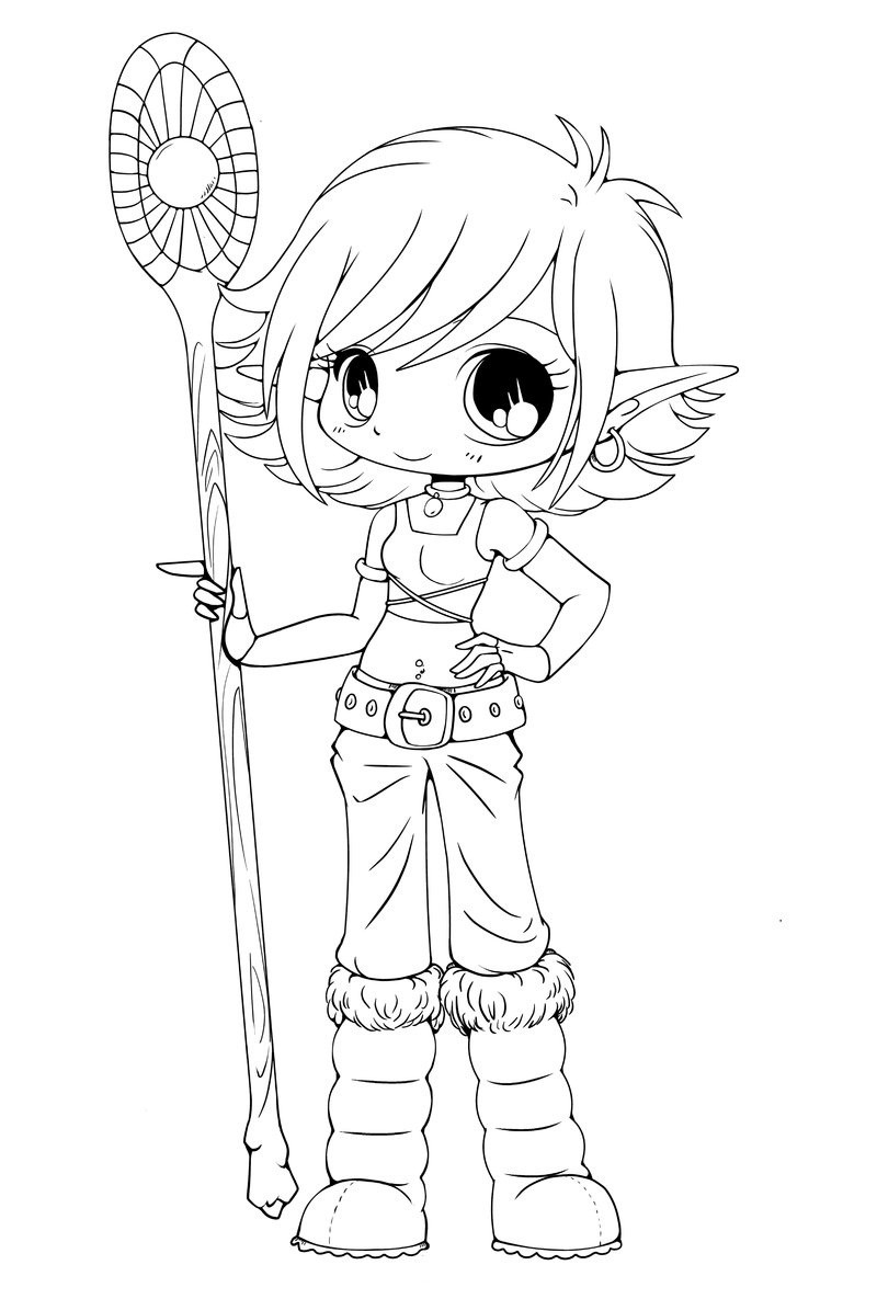 Chibi Anime Girl Coloring Pages
 Free Printable Chibi Coloring Pages For Kids