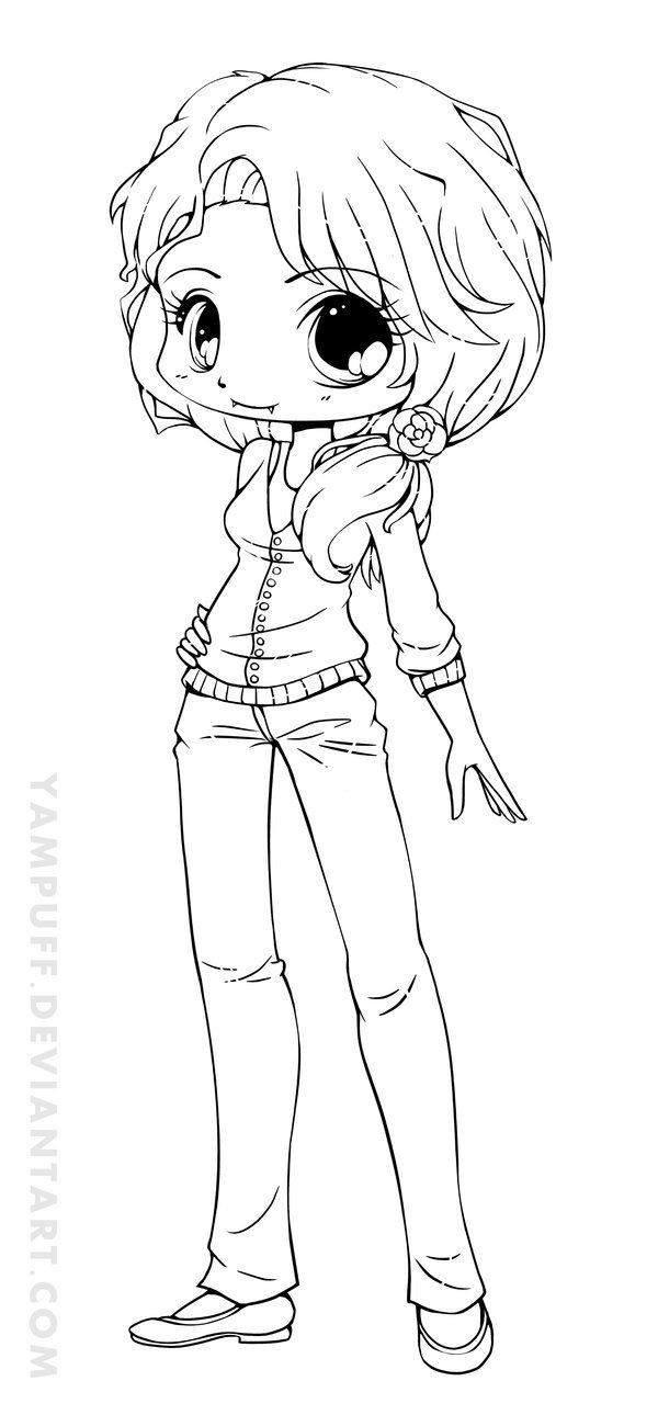 Chibi Anime Girl Coloring Pages
 18 best images about coloring pages on Pinterest