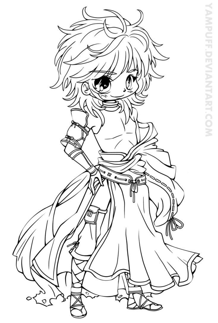 Chibi Anime Girl Coloring Pages
 32 best images about Digi Stamps YamPuff on Pinterest