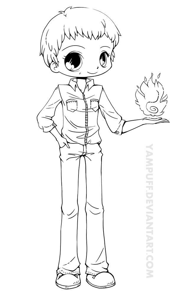 Chibi Coloring Pages Boys
 549 best images about Coloring pages DeviantART on